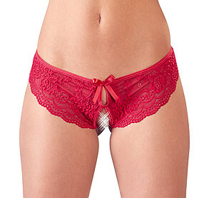 Women's lace panties Cottelli with a bow red
