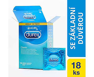 Durex Classic 18 pcs, smooth lubricated condoms