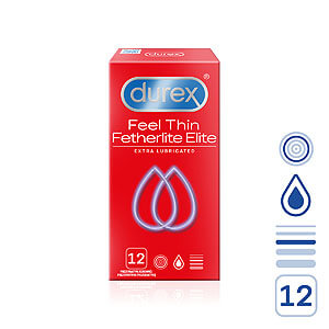 Durex Feel Thin Extra Lubricated (12pcs), thin condoms
