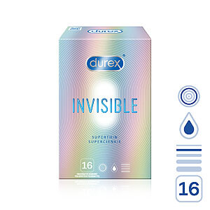Durex Invisible Superthin (16pcs), ultra thin condoms