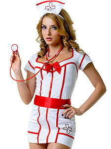 Le Frivole Nurse Costume (02896), with accessories