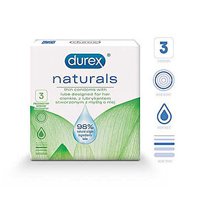 Durex Naturals (3 pcs), lubricated with 98% natural gel