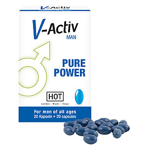 Hot V-Activ for Men 20 capsules, dietary supplement for potency