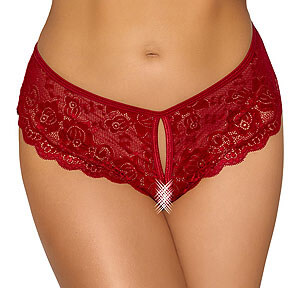 Cottelli Ambi Panty (Red), sexy lace panties S