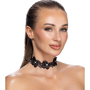 Cotelli Choker (Black), lace choker