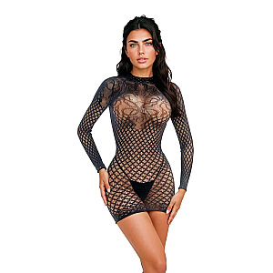 SoftLine Collection Dress Black, black lace mini dress