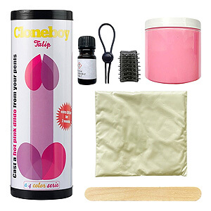 Cloneboy Dildo Tulip (Hot Pink), Penis Casting Kit