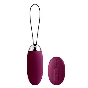 SVAKOM Elva Remote-Controlled Smart Vibrating Egg Violet, purple vibrating egg with remote control 8 x 3.2 cm