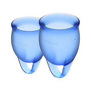 Satisfyer Feel Confident Dark Blue (15ml + 20ml), menstrual cups set