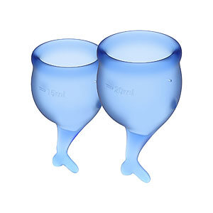 Satisfyer Feel Secure Dark Blue (15ml + 20ml), menstrual cups set