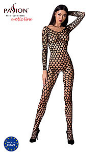 Passion Bodystocking BS077 black full body fishnet suit