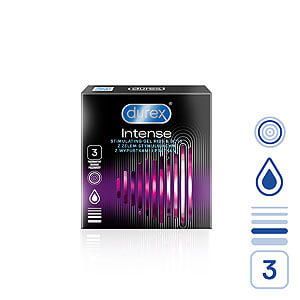 Durex Intense (3pcs), stimulating condoms with Desirex gel