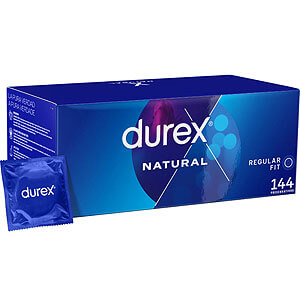 Durex Natural (1 pc), smooth lubricated condom