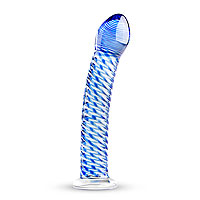 Skleněné spirálové dildo Gildo No.5 modré