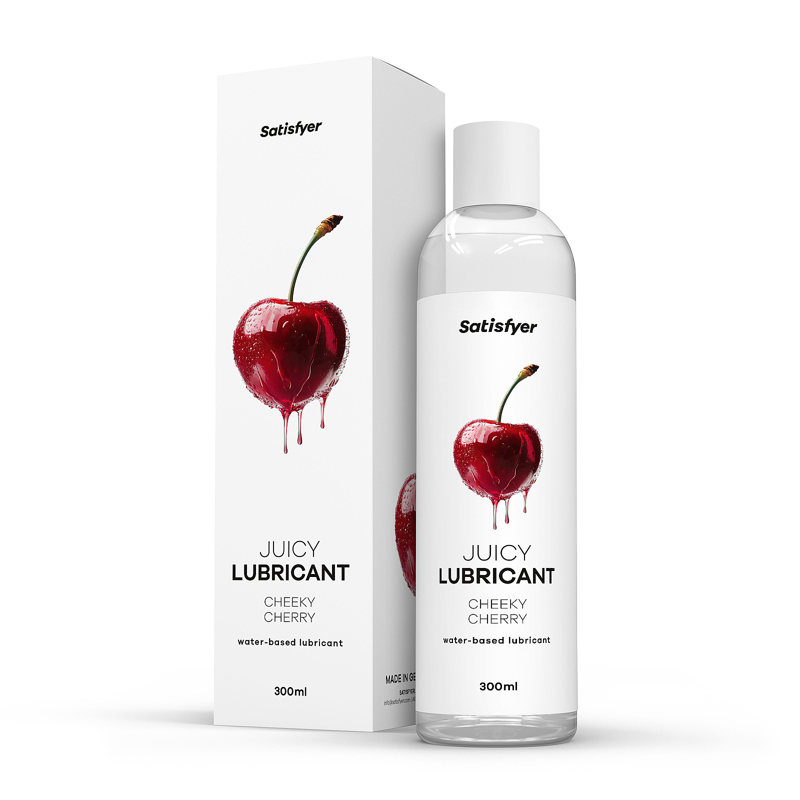 Satisfyer Juicy Lubricant 300 ml (Cheeky Cherry), cherry lubricant gel