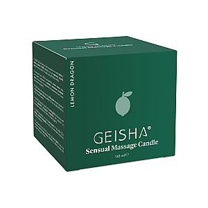 Geisha Sensual Massage Candle Lemon Dragon (145 ml), lemon massage candle