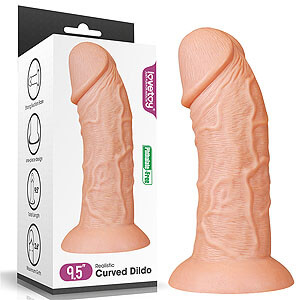 LoveToy Realistic Curved Dildo 9.5" (24cm)