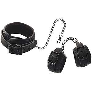 Strong collar with handcuffs Fetish Submissive COLLAR AND HANDCUFFS