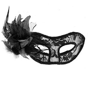 Seductive Venetian Mask La Traviata black