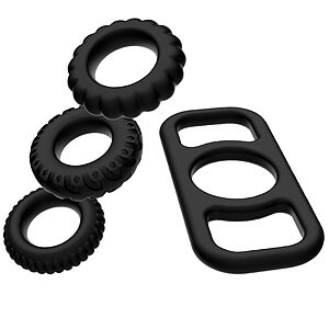 Addicted Toys Cock Ring Set (4 pieces)