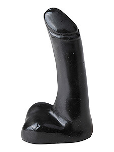 All Black Realistic Dildo Extra Small 8.5 cm, realistic dildo with a diameter of 2 cm