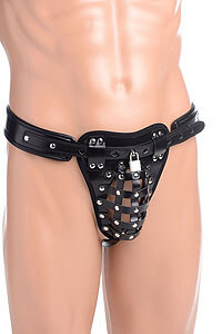 Male chastity belt Strict Safety Net with lock black