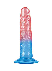 Lovetoy Dazzle Studs 7" (17.5 cm), straight two-tone dildo with suction cup
