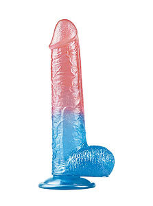 Lovetoy Dazzle Studs 9" (23 cm), two-tone dildo with suction cup