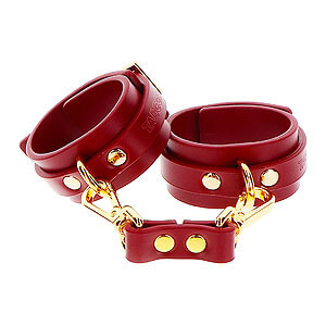 TABOOM Bondage In Luxury Wrist Cuffs (Red)