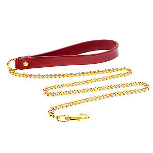 TABOOM Bondage In Luxury Chain Leash (Red)
