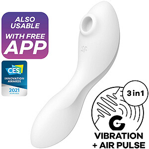 Satisfyer Curvy Trinity 5 (White), insertable Air Pulse vibrator