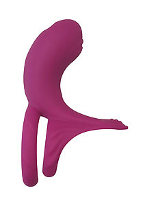 XoCoon Couples Stimulator Ring (Fuchsia), cock ring with clit stimulation
