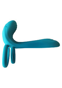 XoCoon Couples Vibrator Ring (Green), cock ring with clit stimulation