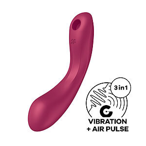 Satisfyer Curvy Trinity 1 (Red), insertable Air Pulse vibrator