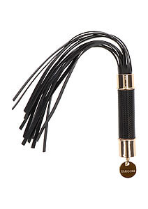TABOOM Dona Flogger, whip with golden accessories