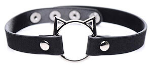 Master Series Slim Choker Kinky Kitty (Black), fetish collar