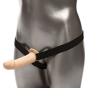 CalExotics Maxx Lifelike Extension with Harness (Skin), hollow strap-on penis