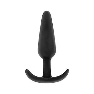 Black and Silver Hansel (8,2 cm), silicone butt plug