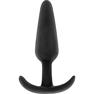 Black and Silver Kael (9.8 cm), silicone butt plug