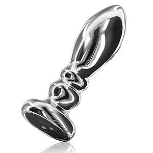 ToyJoy The Slider Buttplug (Large), steel anal plug with vibration
