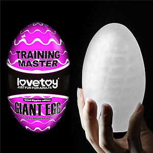 Lovetoy Giant Egg (Grind Ripples), male masturbator