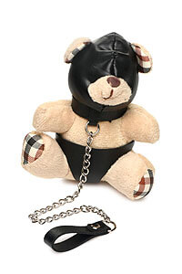 Hooded Teddy Bear Keychain, slave teddy bear keychain