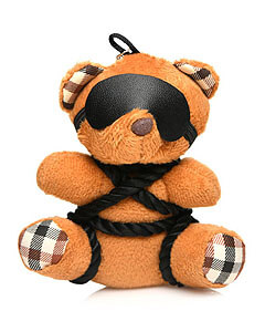 Rope Teddy Bear Keychain, tied teddy bear keychain