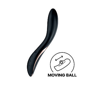 Satisfyer Rrrolling Explosion (Black), g-spot vibrator with rolling ball