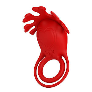 Pretty Love Ruben (Red), vibrating erection ring