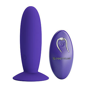 Pretty Love Youth (Purple), vibrating anal plug with remote control