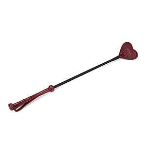 Liebe Seele Wine Red Heart Crop, heart shaped leather whip