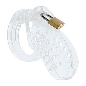 Extreme Chastity Cock Cage Acrylic (7 cm), plastic cock cage