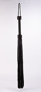 Devil Sticks Softy Leather Tails Whip (Black), real leather whip