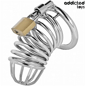 Addicted Toys Locked Iron Cell Metal Penis Cage S, metal chastity cage
